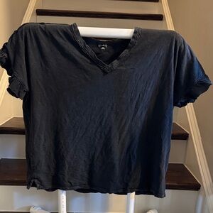 Wonderly Black V-Neck Short Sleeve Tee
